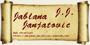 Jablana Janjatović vizit kartica